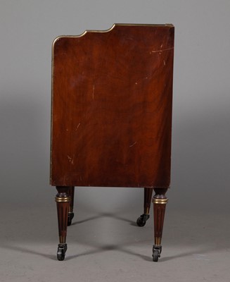 Lot 318 - English Brass-Bound Faux Book Two-Door Cabinet
