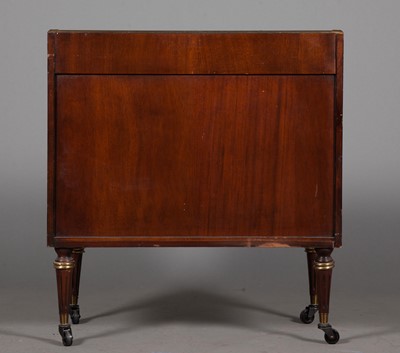 Lot 318 - English Brass-Bound Faux Book Two-Door Cabinet