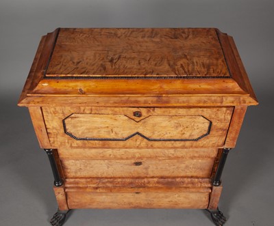 Lot 357 - Biedermeier Part Ebonized Birch Fall Front Secretary
