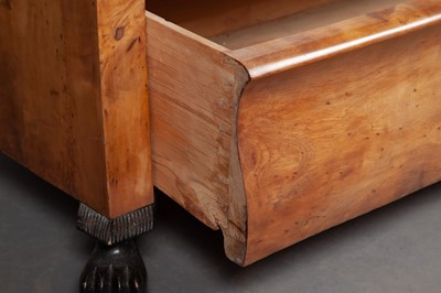 Lot 357 - Biedermeier Part Ebonized Birch Fall Front Secretary