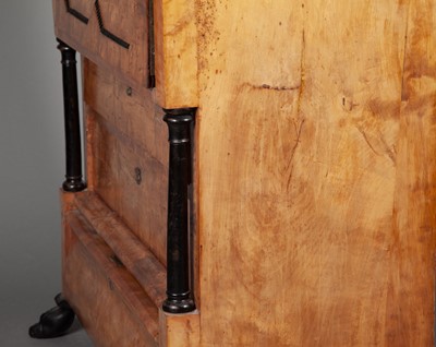Lot 357 - Biedermeier Part Ebonized Birch Fall Front Secretary