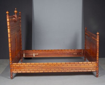 Lot 340 - Faux Bamboo Wood Bed