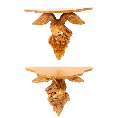 Lot 849 - Pair of Regency Giltwood Wall Brackets