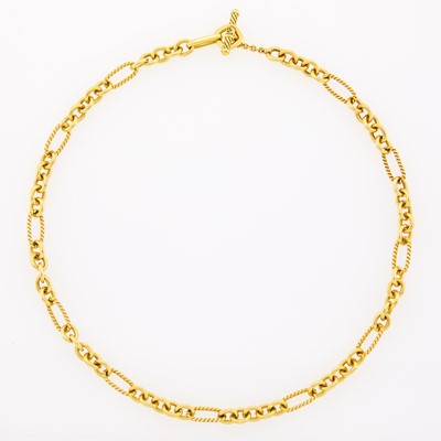 Lot 2007 - David Yurman Gold Chain Link Necklace