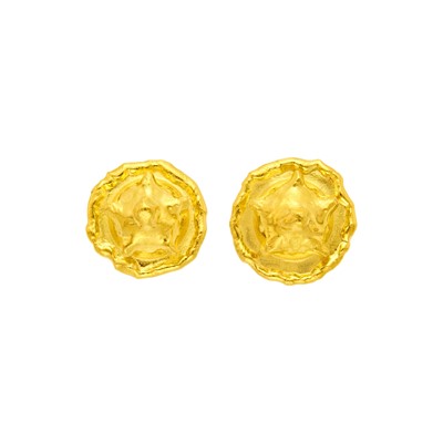 Lot 1168 - Jean Mahie Pair of High Karat Gold Cufflinks