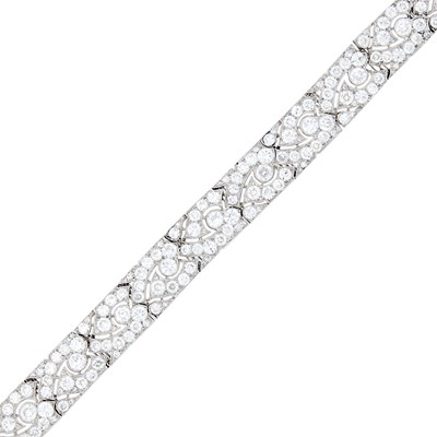 Lot 256 - Platinum and Diamond Bracelet