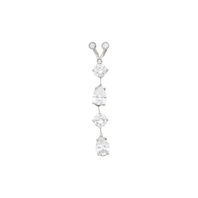 Lot 1111 - White Gold and Diamond Pendant