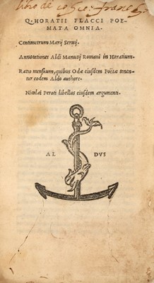 Lot 236 - Third Aldine edition of the Poemata.