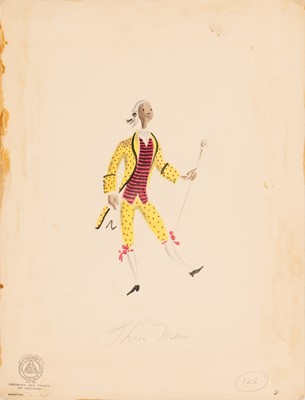 Lot 5252 - Rare original Miles White costume designs