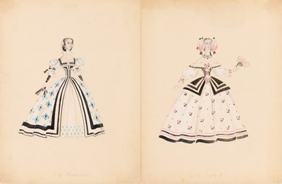 Lot 5252 - Rare original Miles White costume designs