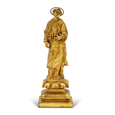 Lot 635 - Continental Ormolu Figure of a Male Saint