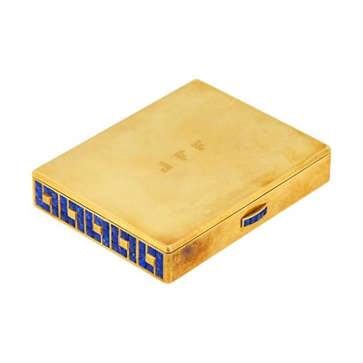 Lot 205 - Cartier Paris Gold and Sapphire Compact
