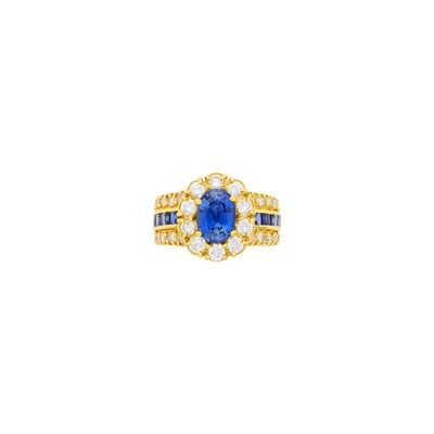 Lot 127 - Gold, Sapphire and Diamond Ring