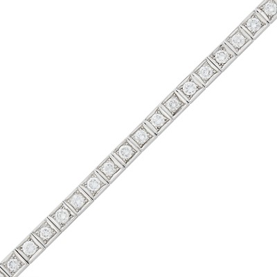 Lot 71 - White Gold and Diamond Bracelet