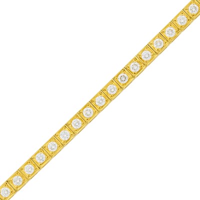 Lot 98 - Gold and Diamond Bracelet
