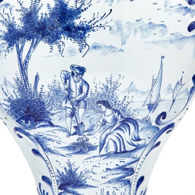 Lot 389 - Three Piece Dutch Delft Garniture