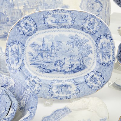 Lot 333 - Large English Transfer Decorated Blue and White Assembled Ceramic Table Service