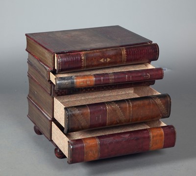Lot 319 - Faux Book Form Chest of Five Drawers
