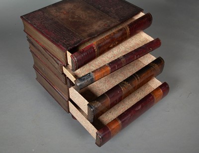 Lot 319 - Faux Book Form Chest of Five Drawers