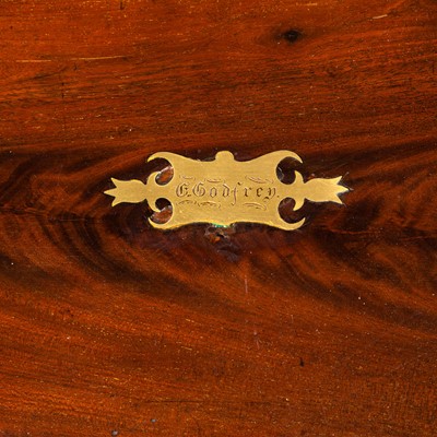 Lot 297 - Regency Brass-Bound Mahogany Lap Desk on Stand