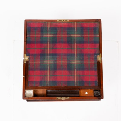 Lot 297 - Regency Brass-Bound Mahogany Lap Desk on Stand