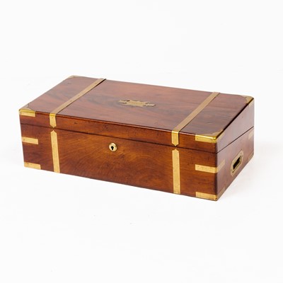 Lot 297 - Regency Brass-Bound Mahogany Lap Desk on Stand