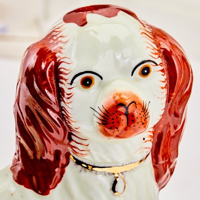Lot 334 - Group of English Staffordshire Dogs and Animals