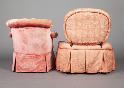 Lot 275 - Two Pink Tufted Chairs
