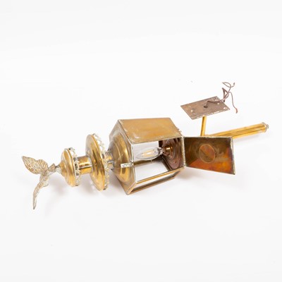 Lot 328 - Pair of Brass Coach Lights