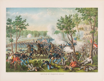 Lot 2 - A group of chromolithographed battle scenes of the Civil War