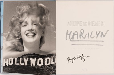 Lot 5131 - The oversized Taschen monograph devoted to Marilyn Monroe, signed by Hugh Hefner