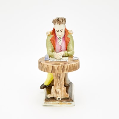 Lot 50 - Russian Porcelain Figure of Gentleman at a Writing Desk