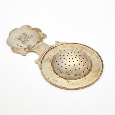 Lot 6 - Russian Silver-Gilt and Cloisonné Enamel Tea Strainer
