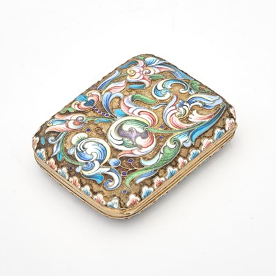 Lot 140 - Russian Silver-Gilt and Cloisonné Enamel Coin Purse