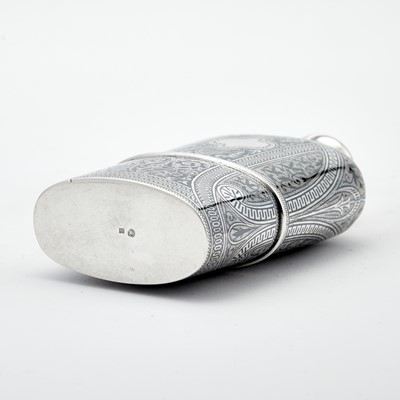 Lot 14 - Russian Silver and Niello Flask