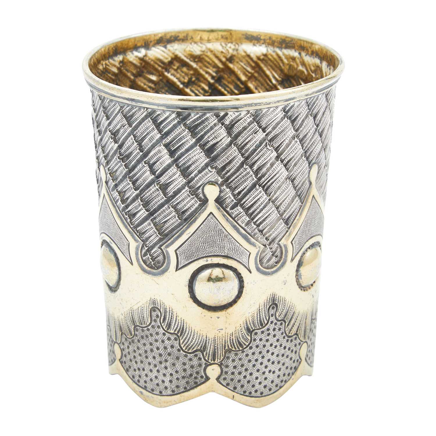 Lot 29 - Russian Silver-Gilt Trompe l’oeil Beaker