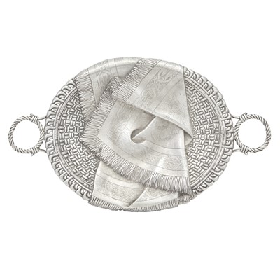 Lot 27 - Russian Silver Trompe l’oeil Two-Handled Basket