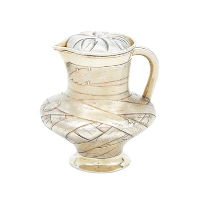 Lot 28 - Russian Parcel-Gilt Silver Trompe l’oeil Jug