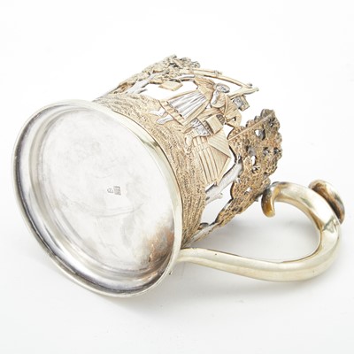 Lot 24 - Russian Parcel-Gilt Silver Tea Glass Holder