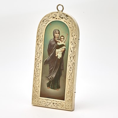 Lot 95 - Russian Silver Icon of the Mother of God the Blessed Heaven