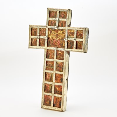 Lot 63 - Russian Silver-Gilt Mounted Crucifix
