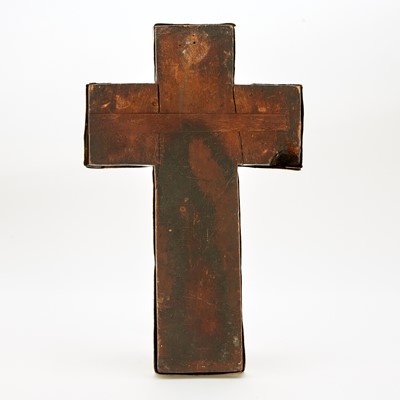 Lot 63 - Russian Silver-Gilt Mounted Crucifix