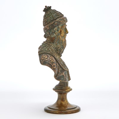 Lot 44 - Russian Bronze Bust of Tsar Mikhail Feodorovich