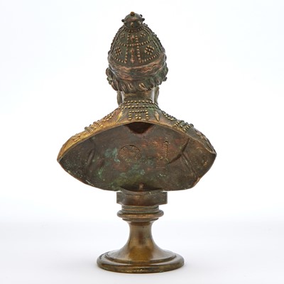 Lot 44 - Russian Bronze Bust of Tsar Mikhail Feodorovich