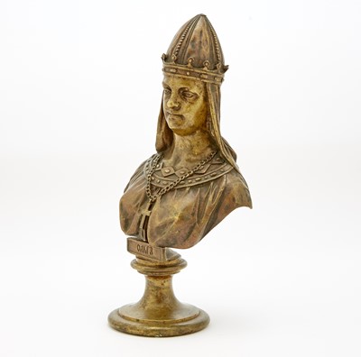 Lot 46 - Russian Bronze Bust of Olga, Grand Princess of Kiev
