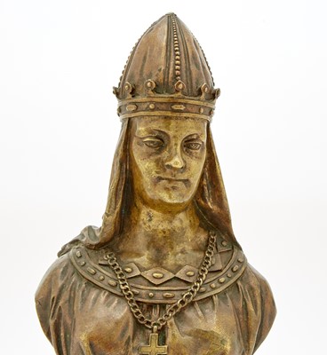 Lot 46 - Russian Bronze Bust of Olga, Grand Princess of Kiev