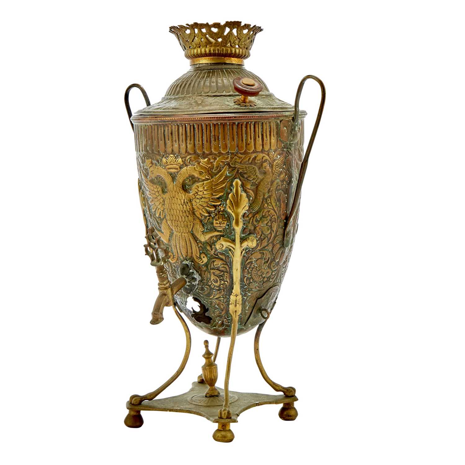 Lot 52 - Russian Brass Samovar
