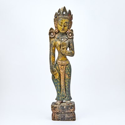 Lot 182 - South Asian Carved Wood Figure