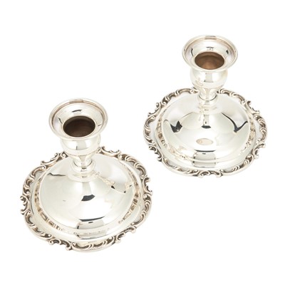 Lot 138 - Pair of American Sterling Silver Dresser Candlesticks