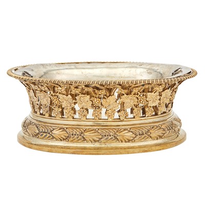 Lot 187 - Edward VII Regency Style Sterling Silver Gilt Basket Centerpiece
